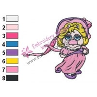 Miss Piggy Muppets Embroidery Design 03